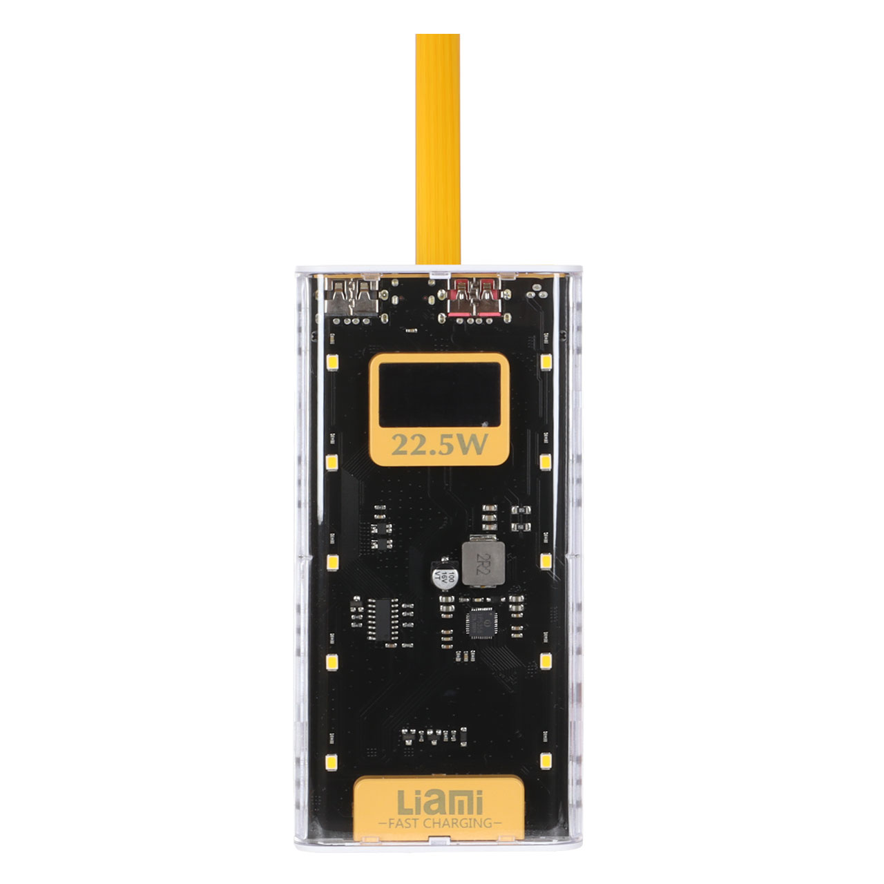 پاوربانک (PD و فست شارژ) Liami 22.5W 10000mAh مدل LM-7011 - زرد (گارانتی شش ماهه شرکتی)